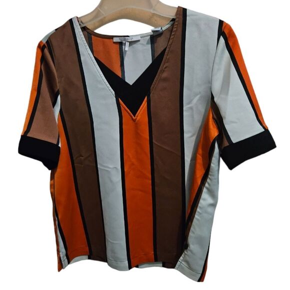 Scotch & Soda Maison Scotch Striped V neck Short Sleeve Top - Picture 5 of 11